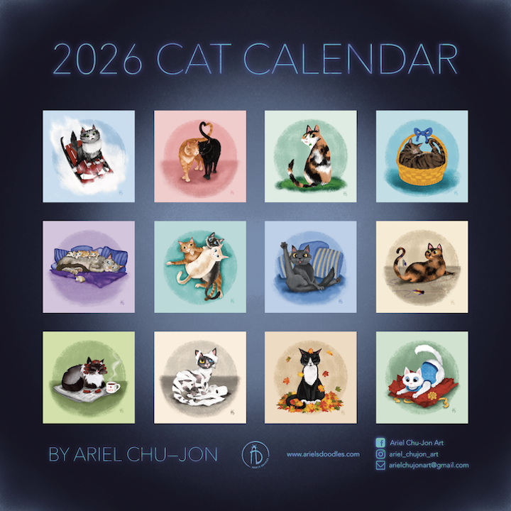 2026 Cat Calendar Back Cover